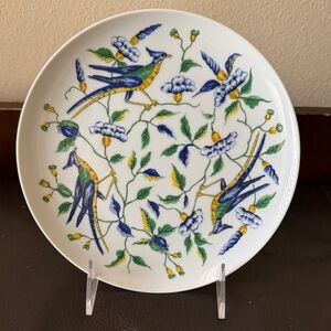 Vintage Fitz & Floyd Exotic Chinese Bird Porcelain 7.5” Salad or Dessert Plate